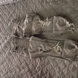 Teen skinny distressed jeans